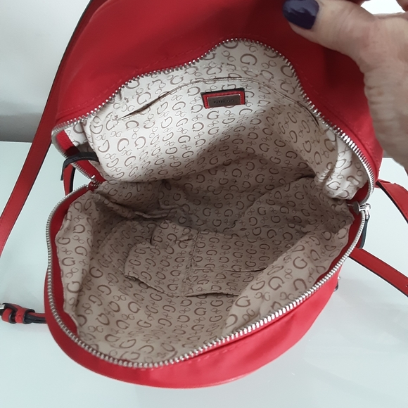 Guess Red Nylon Backpack "Rock Beat" - Picture 6 of 8